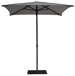 Ombrellone da Giardino 2x2 m Palo Ø38 mm in Alluminio Tessuto Dralon Acrilico Border Grigio