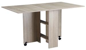 Tavolo Pieghevole Salvaspazio 140x80x74 cm in Legno Truciolato Naturale