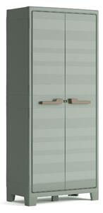 Armadio da Giardino 8 Ripiani 80x44x182 cm Keter Planet Outdoor Multispace Grigio e Verde