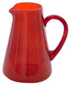 Brocca in Vetro Soffiato a Bocca colore Rosso Kaleidos Surf