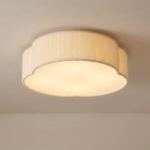 Lindby Plafoniera soffitto Winona, dimmerabile, Crema / Ambra, Soggiorno / Sala da pranzo, Tessuto / Stoffa / Seta, Plafoniera