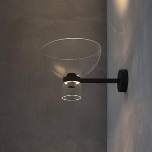 FLOS Applique da parete Nocturne Bowl, dimmerabile, Nero, Corridoio, Alluminio, Design, Applique