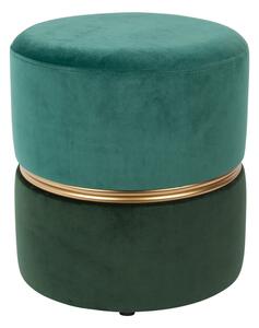Poggiapiedi verde/turchese con rivestimento in velluto Bubbly – White Label