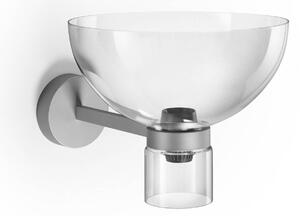 FLOS Applique da parete Nocturne Bowl, dimmerabile, Cromo / Argento, Corridoio, Alluminio, Design, Applique