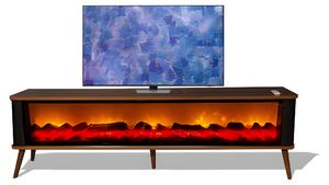 Telecomando, colore LED del caminetto, controllo della musica: tutto in un mobile TV