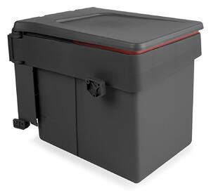 Pattumiera Differenziata per Anta Mobile Cucina 15L Apertura Automatica Emuca Grigio Antracite