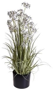 Pianta Artificiale allium Altezza 115 cm Bianco