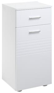 Mobile Bagno 1 Anta 1 Cassetto 35x30x77,5 cm in Legno Bianco
