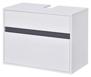 Mobile Sottolavello da Bagno 67x36x52 cm in Legno Bianco