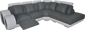 Divano angolare divano in pelle suite angolare paesaggio tappezzeria design soggiorno forma L