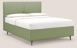 Greta letto contenitore dimensioni SLIM con testata trapuntata in ecop