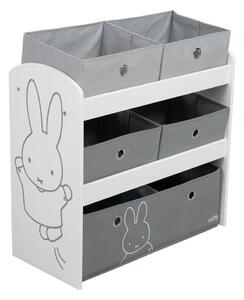 Organizer per giochi da bambino bianco/grigio 63,5x29,5x60 cm Miffy – Roba