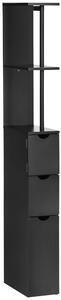 Mobile a Colonna 15x33x136 cm in Legno Nero