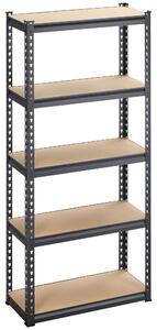 Scaffalatura 5 Ripiani 70x30x167,5 cm con Ripiani e Regolabili in MDF e Acciaio