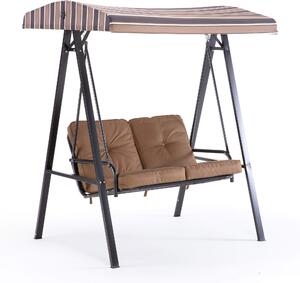 Dondolo da Giardino 2 Posti 145x106x174 cm in Acciaio Ischia