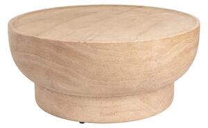 Tavolino da salotto rotondo di colore naturale con effetto pietra ø 80 cm Noble – Zuiver