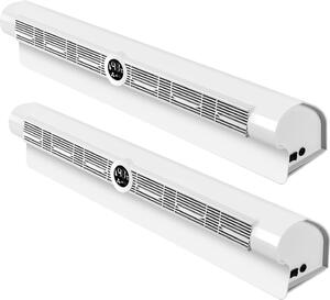 Jayseuw 2 pezzi di calore booster radiante migliore uscita di calore distribuzione di calore risparmio energetico costi di riscaldamento ventilatore radiatore