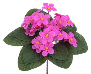 Set 6 Cespugli Artificiali di Violetta Altezza 21 cm Rosa