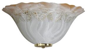 Applique 1xE27 Montatura Oro Vetro Screpolato Bianco Sfumato Ambra-Oro E-Energy Berta