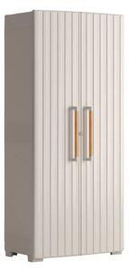 Armadio da Esterno 8 Ripiani 80x45x180H cm in Plastica Keter Groove Multispace Sabbia/Beige