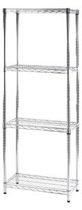 Scaffale 4 Ripiani 60x35x168 cm in Metallo Cromato Tosini