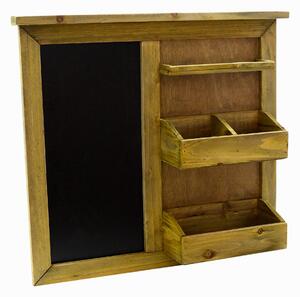 Mensola in legno con lavagna 3 piani cm 51x11xh47