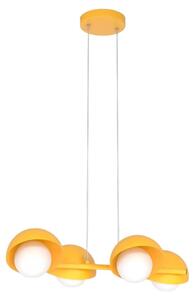 Lampada a sospensione BOOM arancione e bianca 4xG9x15W in metallo, dimensioni: 120x60x32 cm, IP20, Emibig