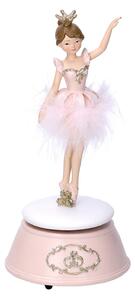Carillon in Resina ballerina rosa cm 10,5x10,5xh22,5