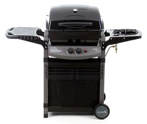 Barbecue a Gas GPL Pietra Lavica 2 Fuochi 10kW con Fornello Laterale Sochef Piùsaporillo