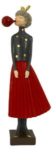 Statuina Donna in Resina tortora cm 16,5x10,5xh44