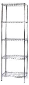 Scaffale 5 Ripiani 60x45x200 cm in Metallo Cromato Tosini