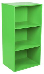 Libreria Modulare 3 Ripiani 40x29,5x80 cm in Pannello Truciolare Verde
