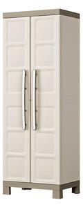 Armadio da Esterno 4 Ripiani 65x45x182H cm in Plastica Keter Excellence Alto Beige/Tortora