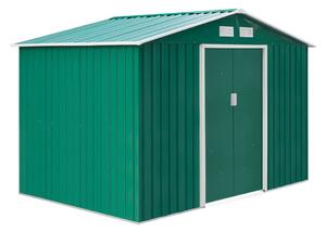 Casetta Box da Giardino in Lamiera Verde 277x191x192 cm