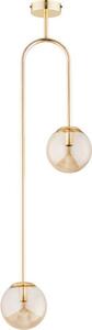 Lampada da soffitto dorata con due sfere dorate VECTOR 2xE14 10W ALF62449 Alfa