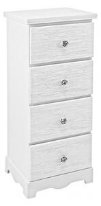 Cassettiera Blanc 4 Cassetti S in Legno