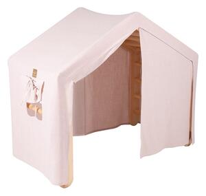 Pikler triangolo montessori rosa/di colore naturale in pino massiccio 112x61x94 cm Montessori – Meowbaby