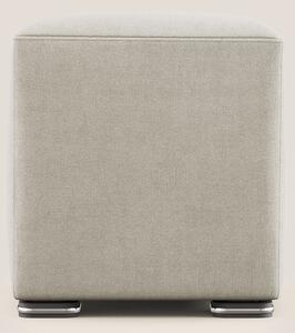 Cube pouf in tessuto morbido impermeabile T02 panna