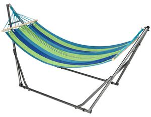 Amaca da Giardino 270x100x94 cm con Supporto in Acciaio Multicolor