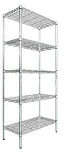 Scaffale in Acciaio Cromato 5 Ripiani 60x35x180 cm Fadi