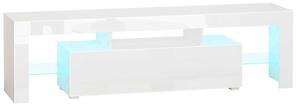 Mobile TV con Luci a LED 160x35x45 cm per TV fino a 65 Bianco