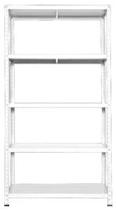 Scaffale in Metallo 5 Ripiani 100x40x187 cm Ettore Bianco