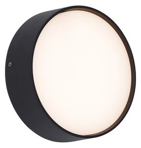 Lampada da parete moderna da esterno nera con LED IP65 - Dop