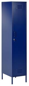 Armadietto mobile contenitore Armadietto In Metallo blu marino Con 5 Ripiani E Binario Moderno Home Office Beliani