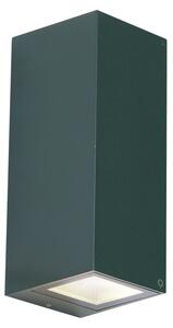 Lampada da parete moderna verde scuro 2 luci GU10 70mm IP54 - Baleno