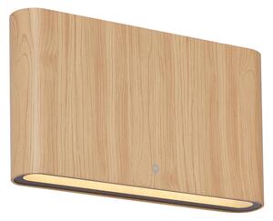 Applique da esterno scandinava effetto legno 17,5 cm con LED IP65 - Batt