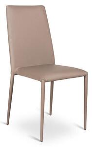 Set 4 Sedie 40x42xH96 cm in Similpelle Cleo Tortora