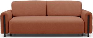 Divano color terracotta allungabile/con contenitore e rivestimento in bouclé 244 cm Arcadova – ELTAP