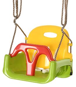 Altalena per Bambini 9-36 Mesi 42x33x120-180 cm in PP e PE con Corda