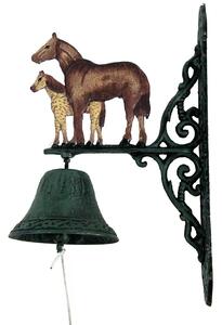 Campana in ghisa 2 cavalli cm 20x12xh36